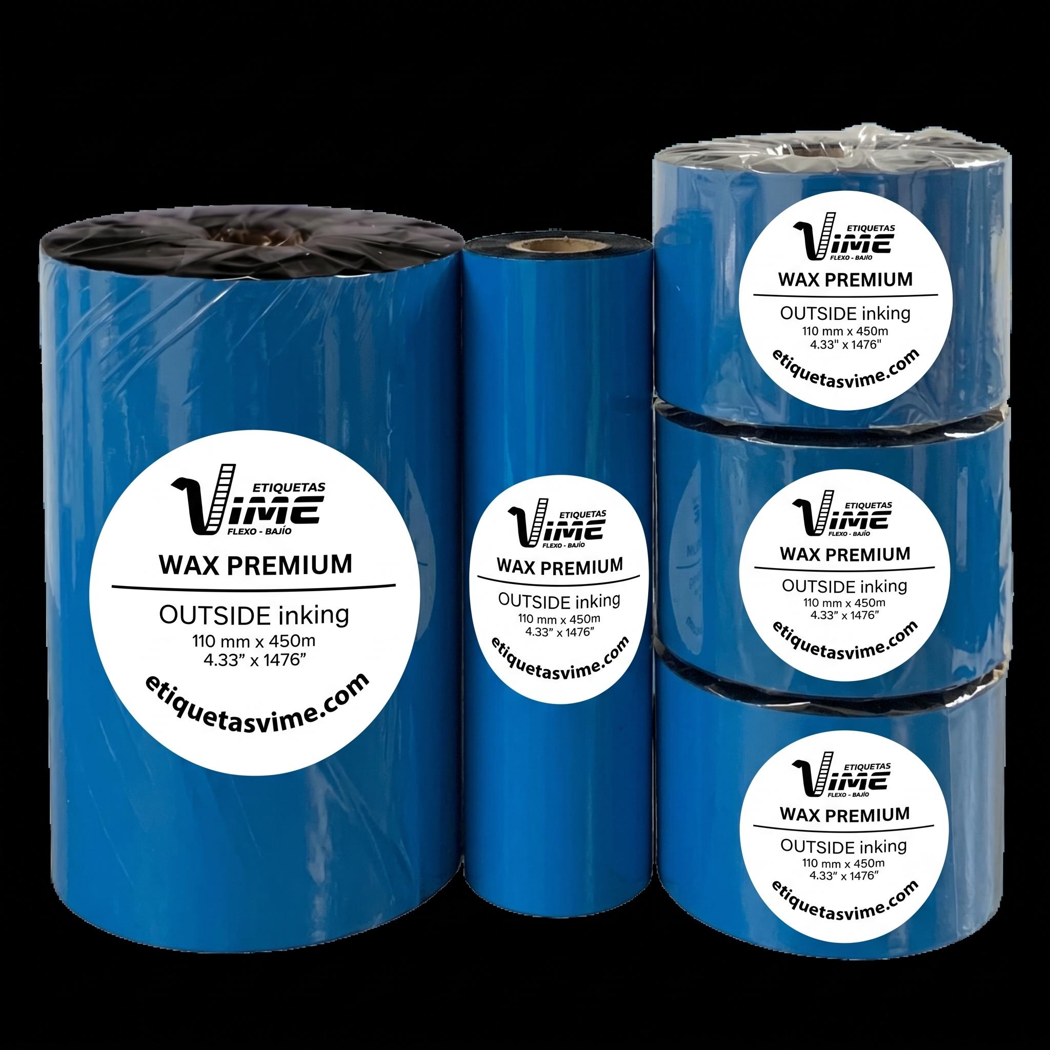 Ribbons de transferencia térmica WAX WAX-Resin Resin alta calidad - Etiquetas Vime